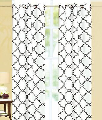 Empire Home Essentials 100% Geometric Blackout Curtains - Set of Two (2)