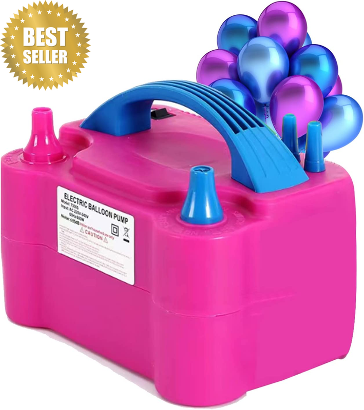 Electric Air Balloon Pump,Portable Dual Nozzle Electric Balloon Inflator/Blower