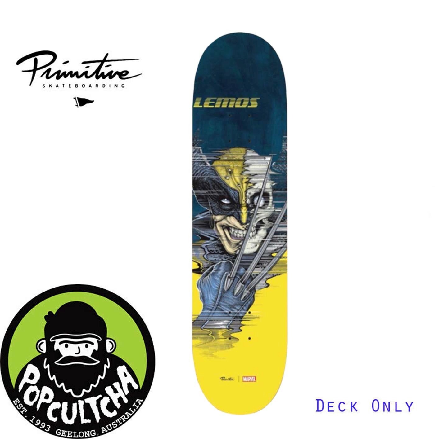 Primitive Paul Jackson Marvel スケートボードデッキ Marvel - Paul Jackson x Primitive Wolverine Lemos 8.0