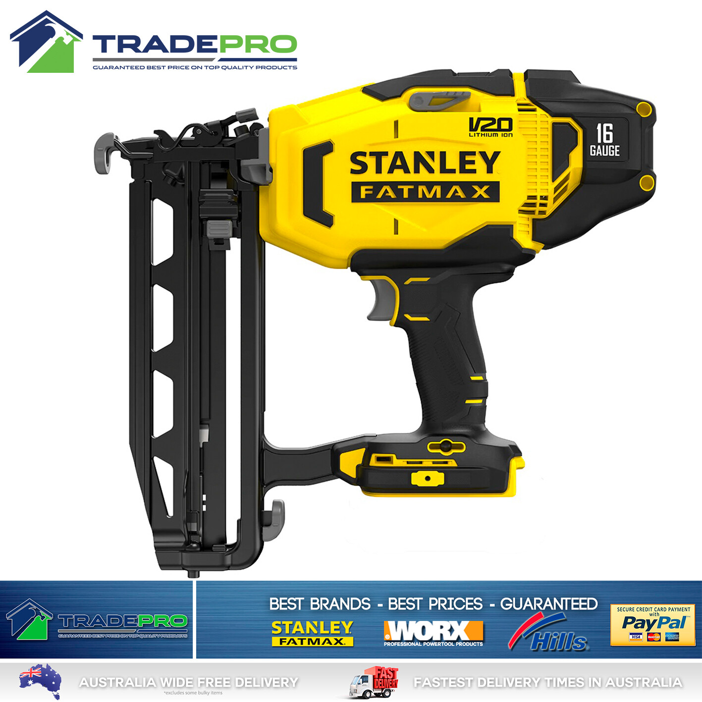 Stanley® Fatmax Nail Gun SFMCN616B Cordless 18v 16Ga Straight Finishing