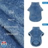Idepet Fleece Dog Sweater, Velvet Puppy Clothes, Fuzzy Cat Apparel, Soft Thermal Pet Outfits, Coat for Fall Winter (Blue,XL)