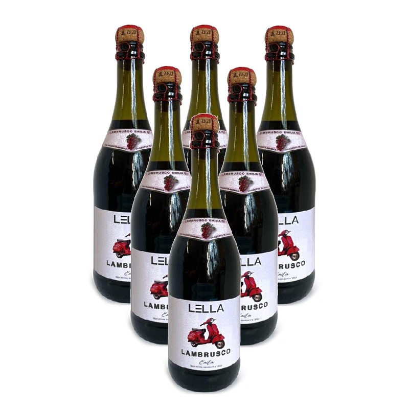 Lambrusco Emilia Vino Frizzante Amabile Bar Ristoranti Hotel Horeca (6pz)
