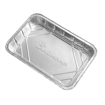 LANDMANN Tropfschalen Aluminium 10er Set Aluschalen Grillschalen Hitzebeständig
