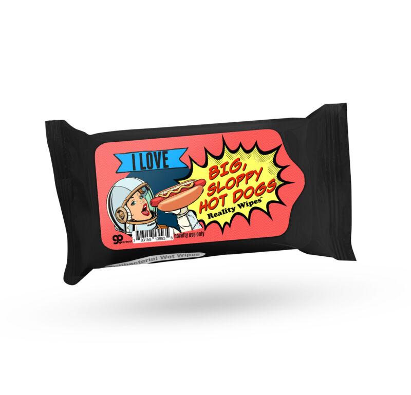 I Love Big Sloppy Hot Dogs Wet Wipes, Funny Gag Gifts, Weird Stocking Stuffers 