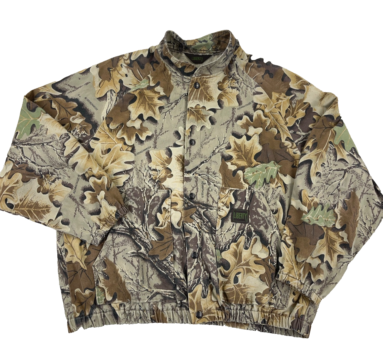 Vintage Realtree Camo Jacket Men XL Bomber Snap Twill
