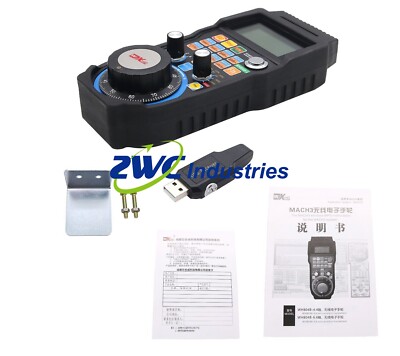 CNC MACH3 Wireless Electronic Handwheel 4-Axis Manual Controller USB Handle MPG