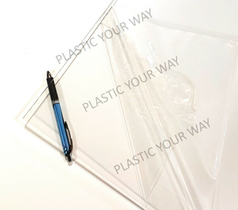 Clear Polycarbonate Sheet 1/8 x 12 x 12 Lexan Makrolon Tuffak Plastic .118"