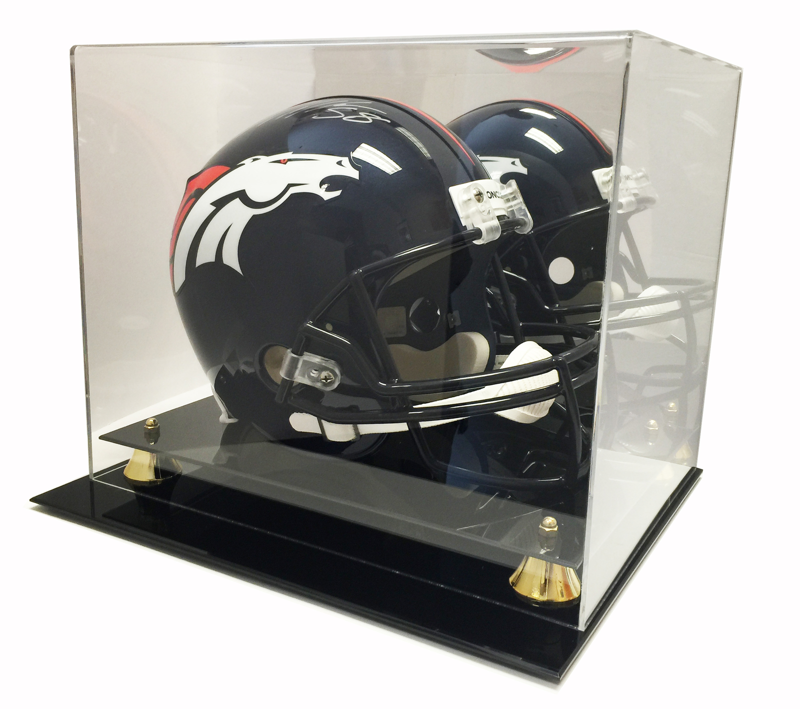 Deluxe Full Size Football Helmet Display UV Case w/ Mirror Brand New