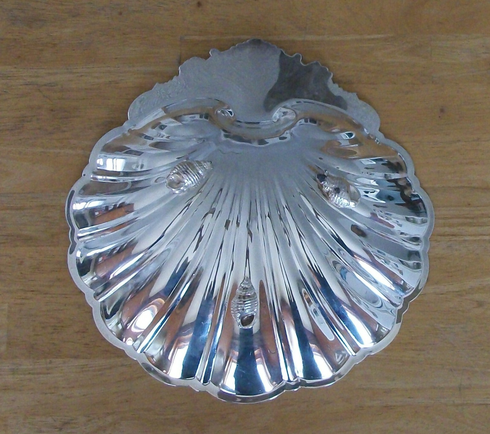 Vintage FB Rogers Silver Co. 1824  Silver on Copper Shell Dish