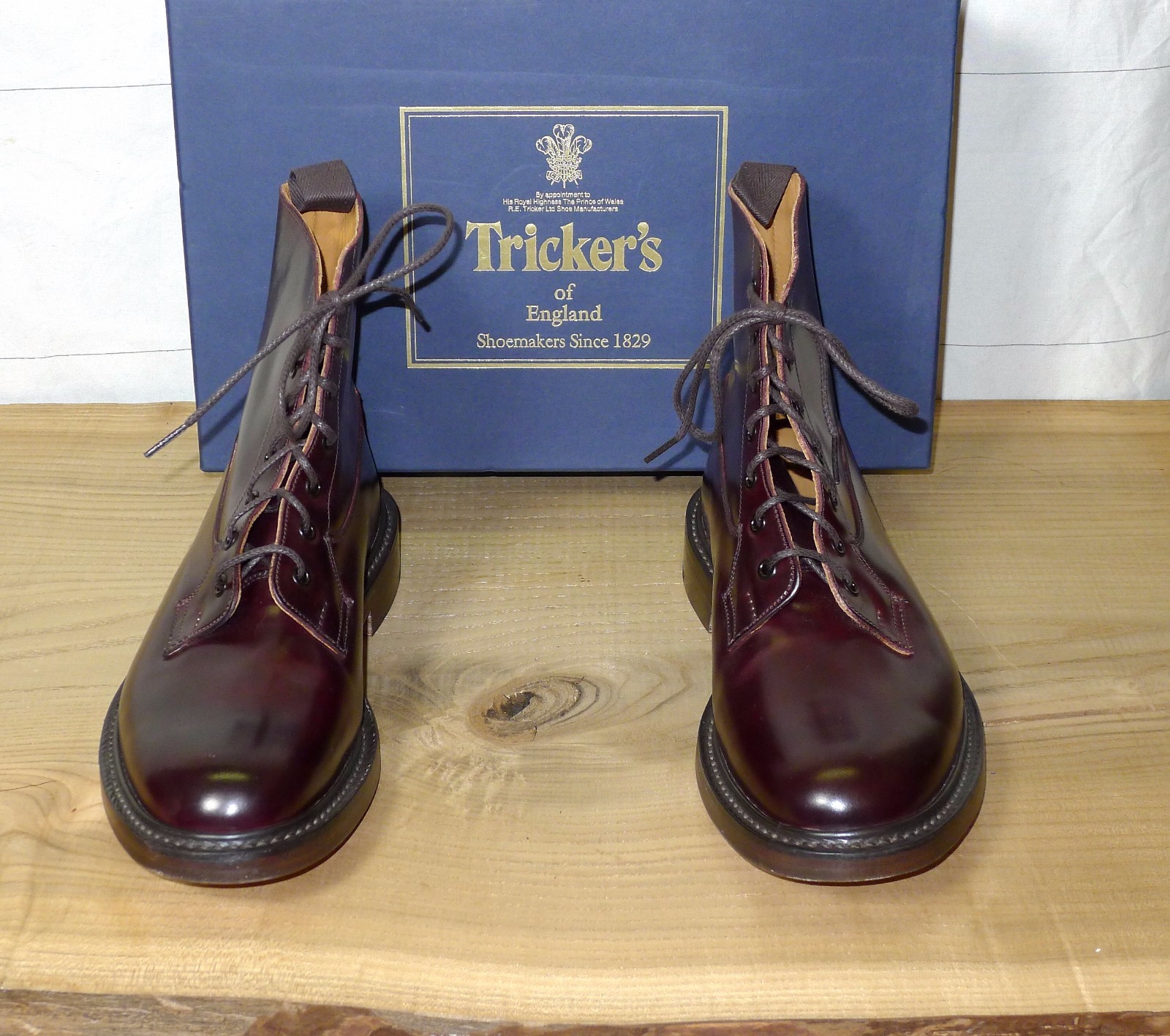 Pre-owned Tricker's Trickers Men's S Burgundy Cordovan Super Boot (various Uk Sizes) In Red