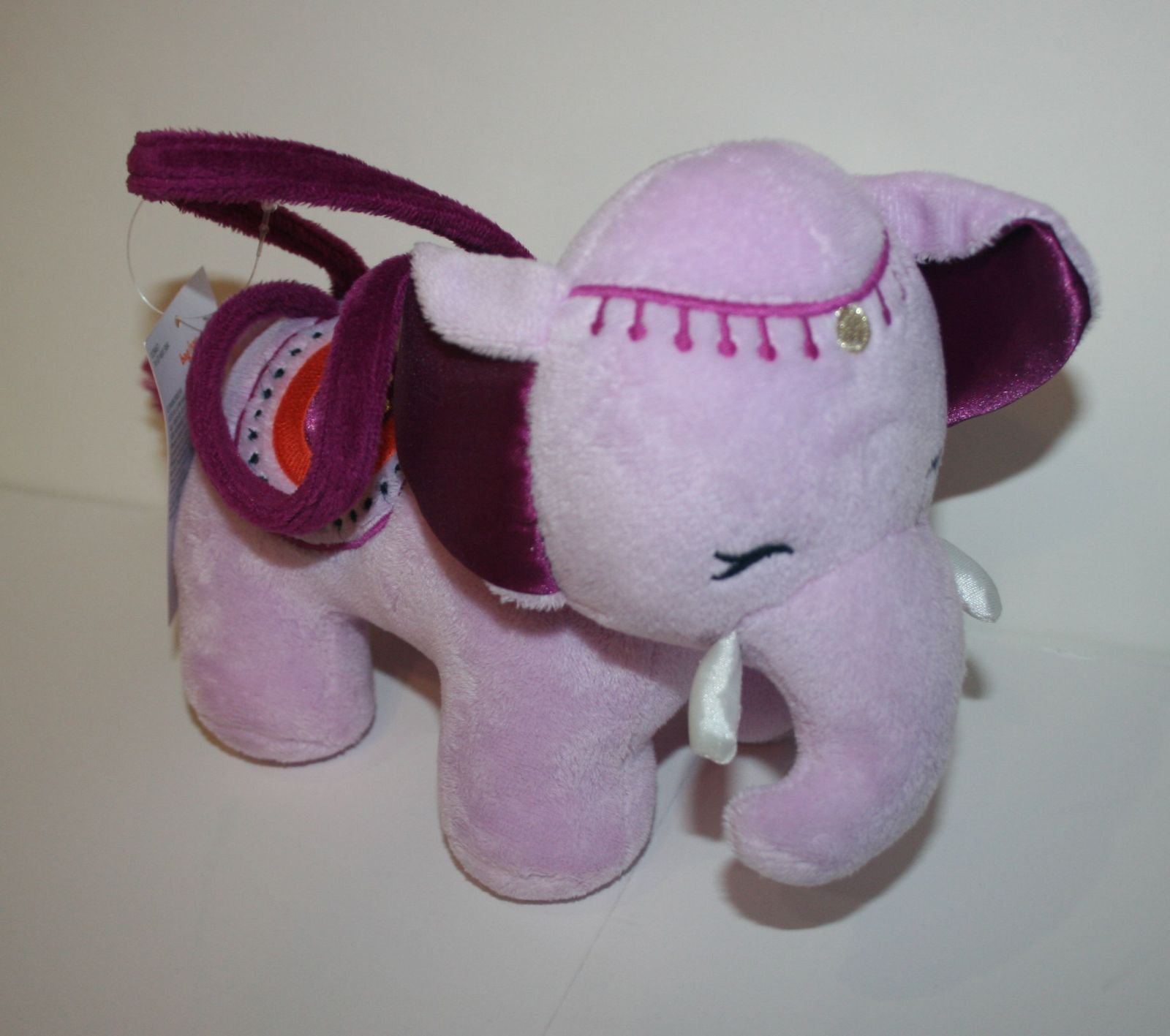 Hanna New Gymboree Girls Spice Market Plush Purple Elephant Toy