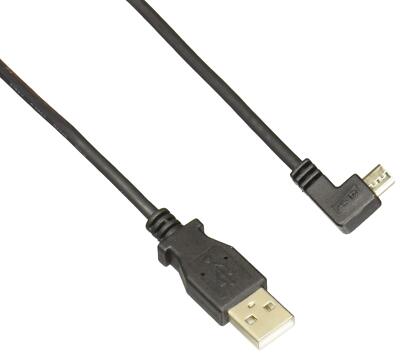 1m 3 ft Micro-USB Charge-and-Sync Cable - Left-Angle Micro-USB - M/M - USB to...
