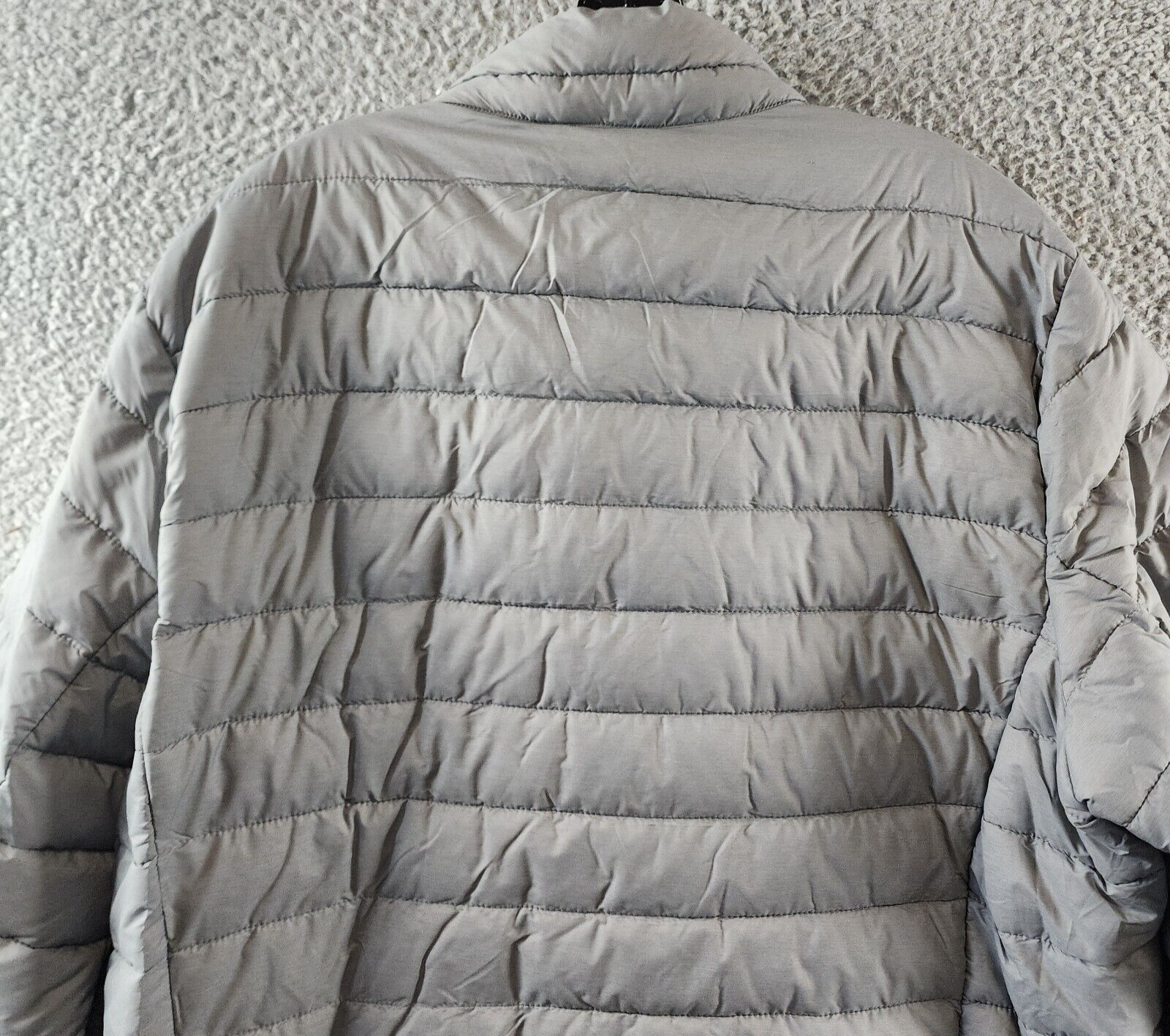 Club Room Quilted Packable Puffer Jacket Men's XL Heather Grey Zip Closure L/S~ - Picture 15 of 15