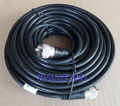 NEW Steren 100 ft RG8X Mini-8 Coax Coaxial PL-259 UHF Ham Radio Antenna Cable