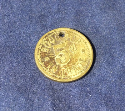 VINTAGE-B.B.C.--GOOD FOR 5 CENTS IN TRADE  TOKEN--MAVERICK-GENERIC