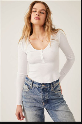 NWT Intimately Free People Keep It Basic Layering Top White Sz S