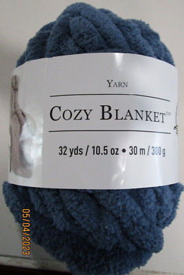 COZY BLANKET .LOOPS AND THREAD..   BLUE