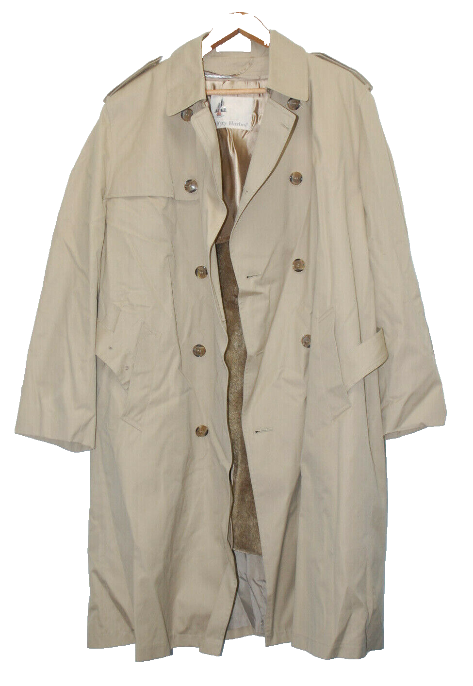 ジャケット・アウター  LUMEN TRENCH Misty Harbor Mens Khaki Trench Coat w/Zip-in Lining Size 44