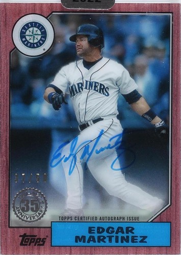 2022 Topps Clearly Authentic Autographs - Edgar Martinez #87TBA-EM