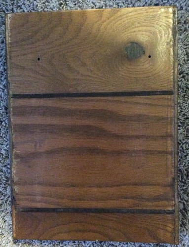 PRIMITIVE WOODEN WALL MOUNT BILL LETTER 2-TIER FILE ORGANIZER  HAND MADE