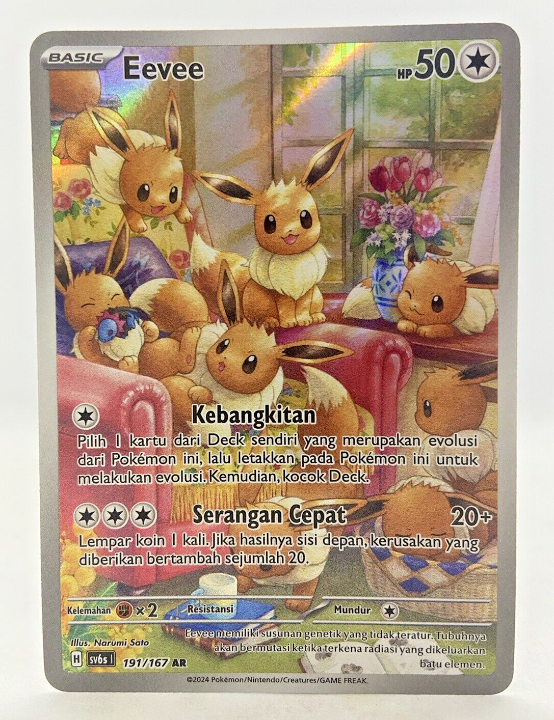 INDONESIA Pokemon Eevee Sv6s 191/167 Art Rare Full Art | eBay