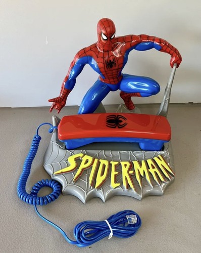 Vintage Spider-Man Telephone Marvel Comics Animated Landline