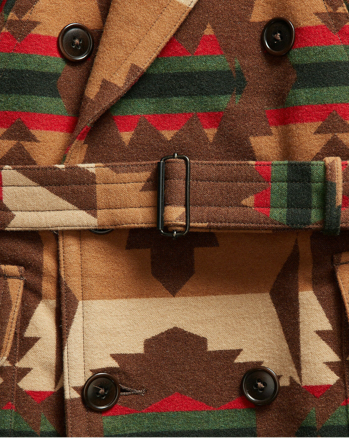 ジャケット・アウター LOUREN big shawl collar double coat Double-Faced Wool Wrap Coat