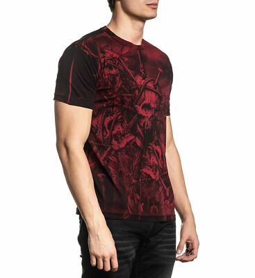 Xtreme Couture Affliction Men's T-Shirt HEADHUNTER Red Tattoo Biker S-5XL