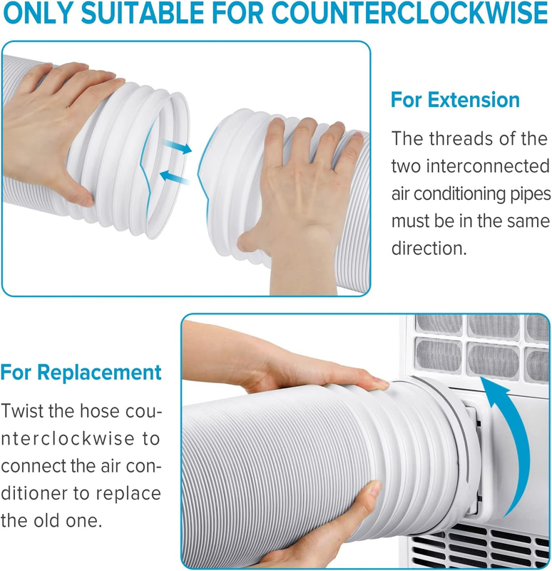 Air Conditioner Exhaust Hose, 59 Inch Exhaust Hose for Portable Air Conditioner