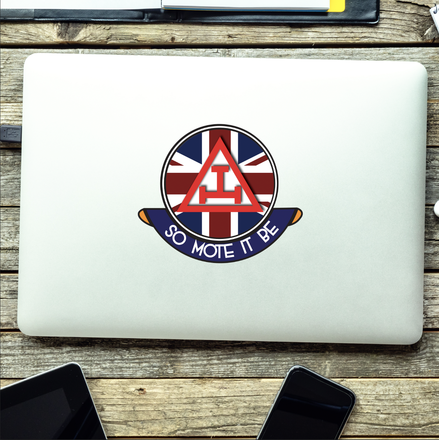 Masonic Car Decal – 10cm - Holy Royal Arch on Union Jack - Picture 2 of 4