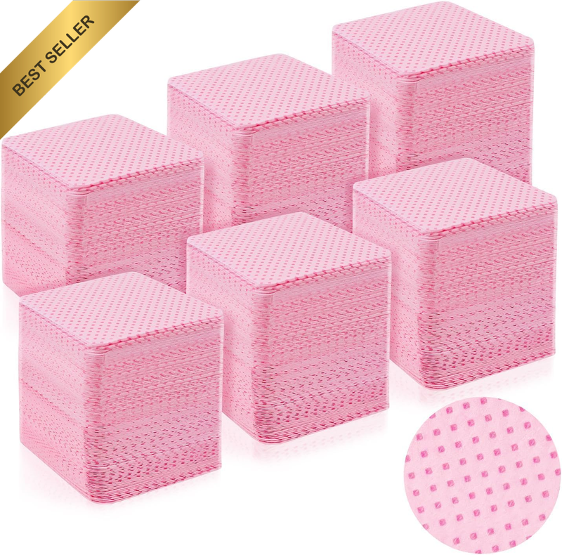 600PCS Cotton-Free Nail Wipes, Eyelash Lengthening Glue, Super Absorbent Soft No