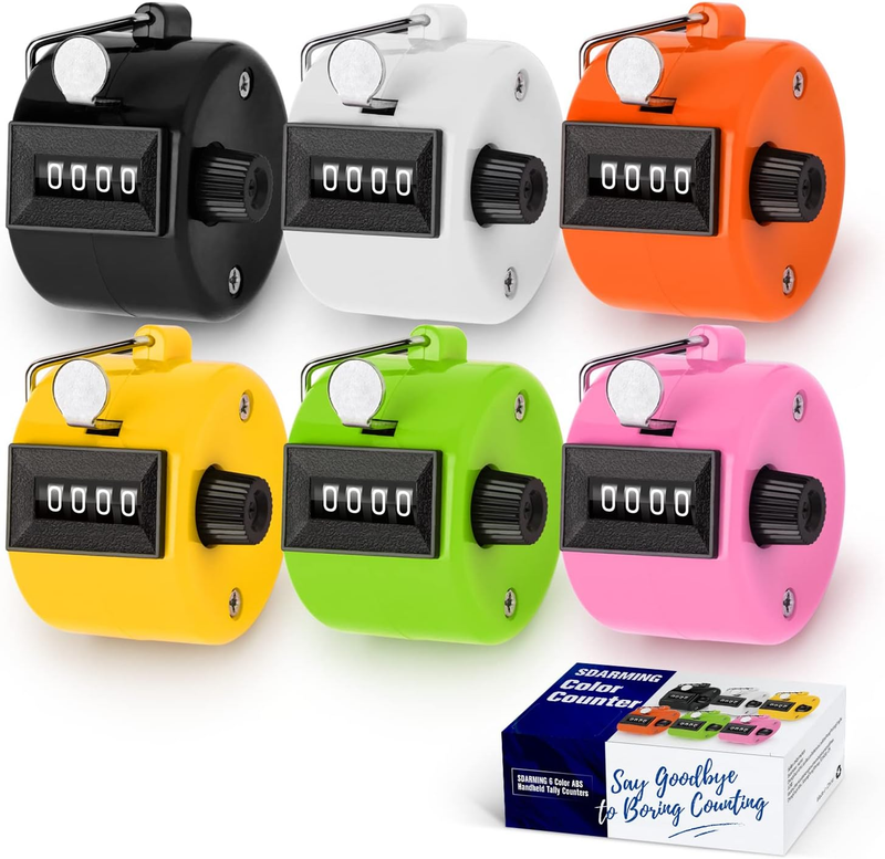 Colour Counters, Tally 4-dight Clicker Counter, ABS Handheld Counters Clicker fo