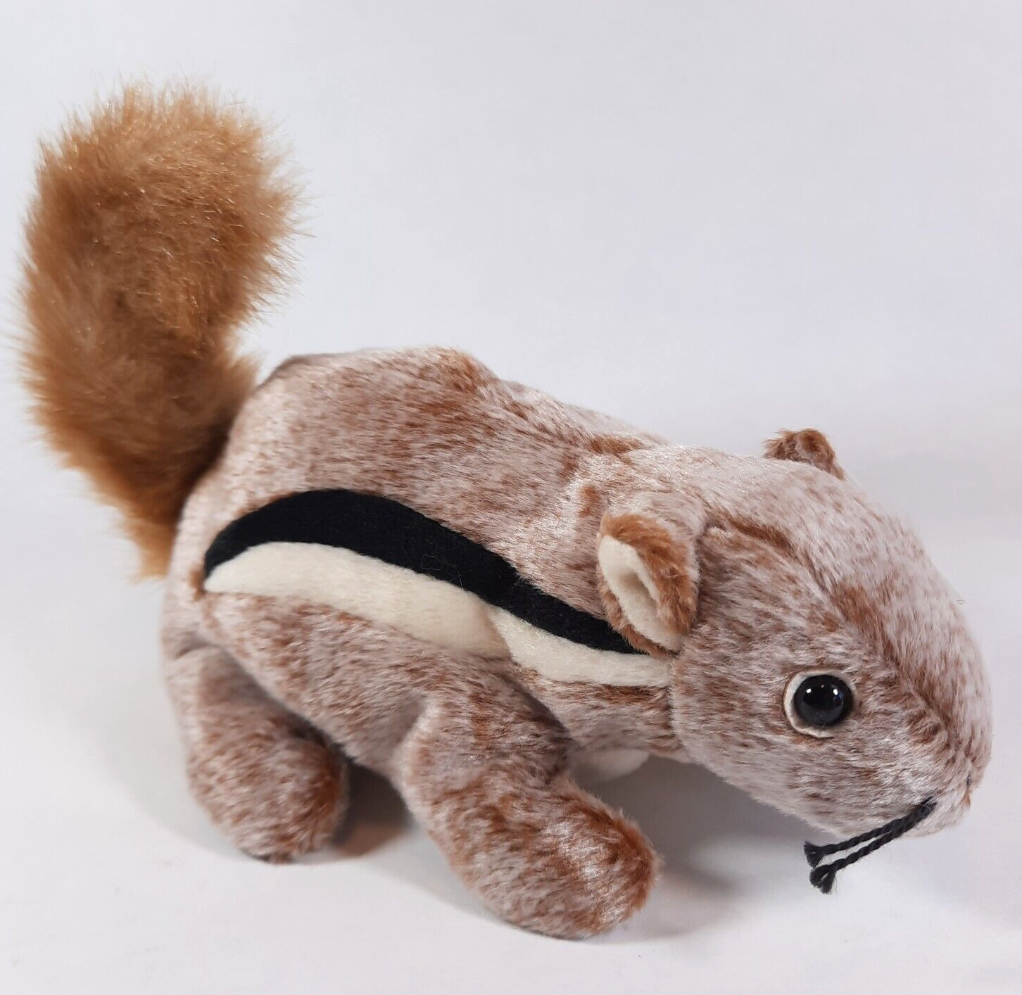 babythree1000%　初代 きつね Ty Beanie Baby CHIPPER the Chipmunk Mottled Brown Bushy Tail