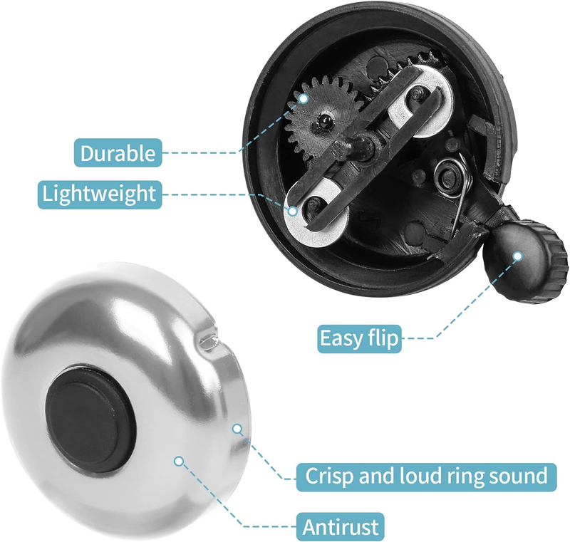 Classic Bike Bell, Aluminum Bicycle Bell, Loud Crisp Clear Sound Bicycle Bike Be