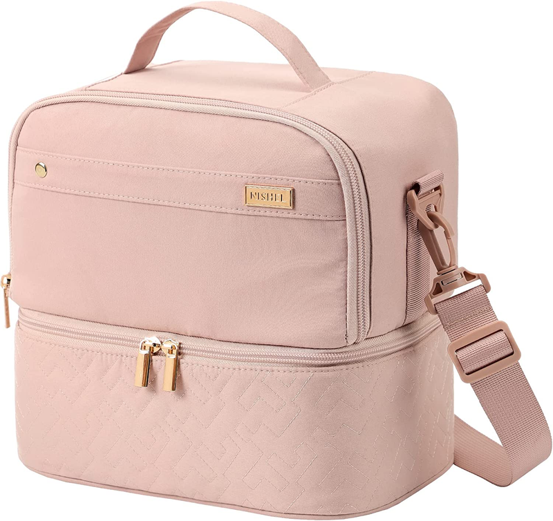 For Women, Insulated Two Separate Compartments Lunch Box With Adjustab