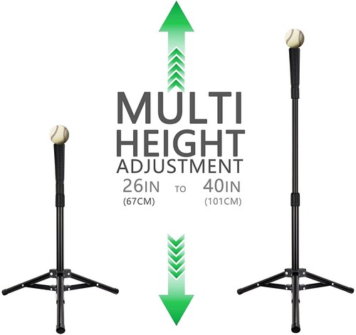 Baseball Batting Tee for Softball Batting Tee Portable Tripod Stand Base Tee