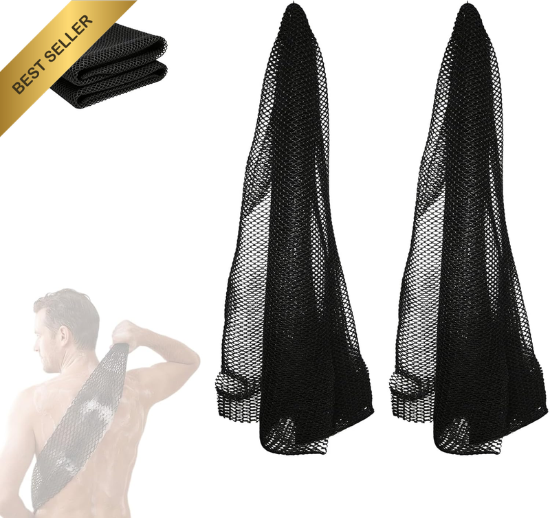 2 Pieces African Net Sponge Exfoliating -Stretch Size 30 * 160CM, Soft Material,