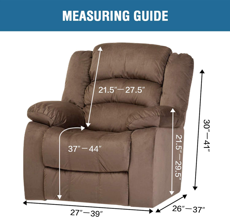 Velvet Stretch Recliner Couch Covers 4-Pieces Style Recliner