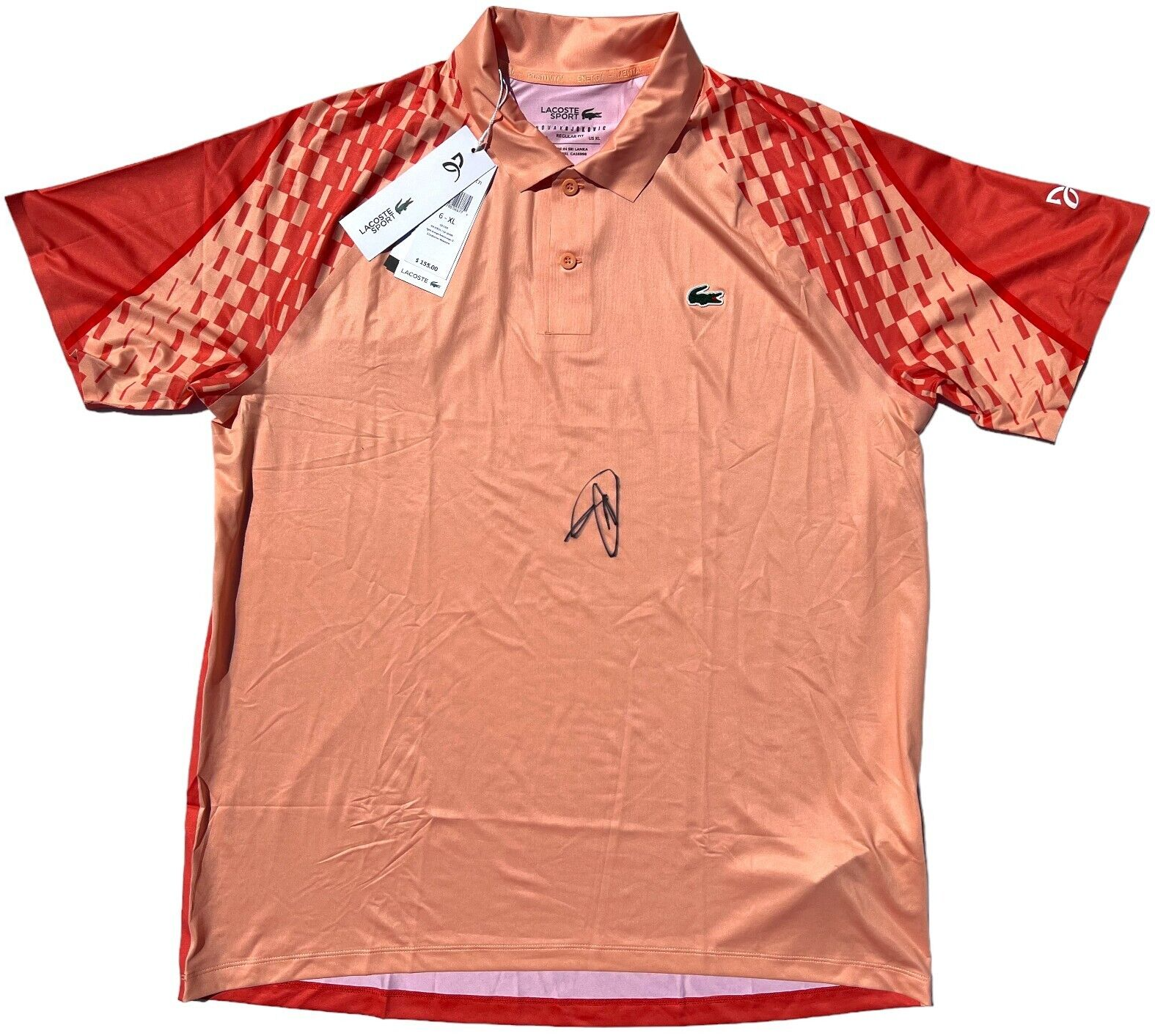 LACOSTE NOVAK DJOKOVIC ポロシャツ US XL Lacoste Men's Sport Tennis x Novak Djokovic Player Version