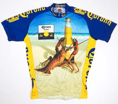 WORLD JERSEYS Corona Cycling Jersey Lobster Beer Beach Size 2XL NEW WITH TAG