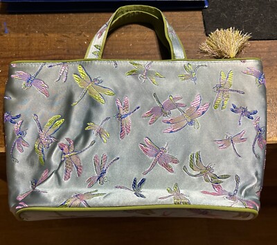 Dragonfly Satin Makeup Bag Nice Sized Never Used