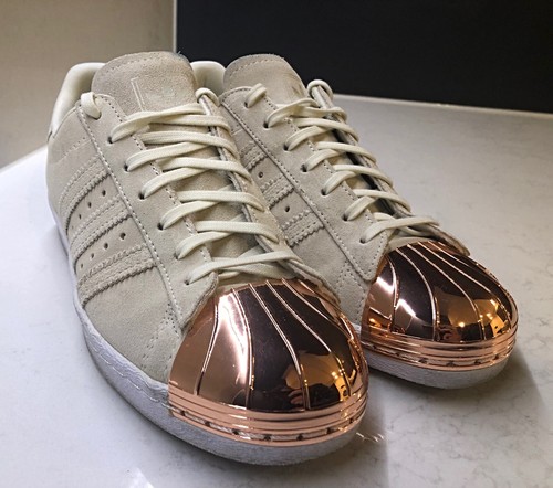 superstar 80's metal toe w off white rose gold