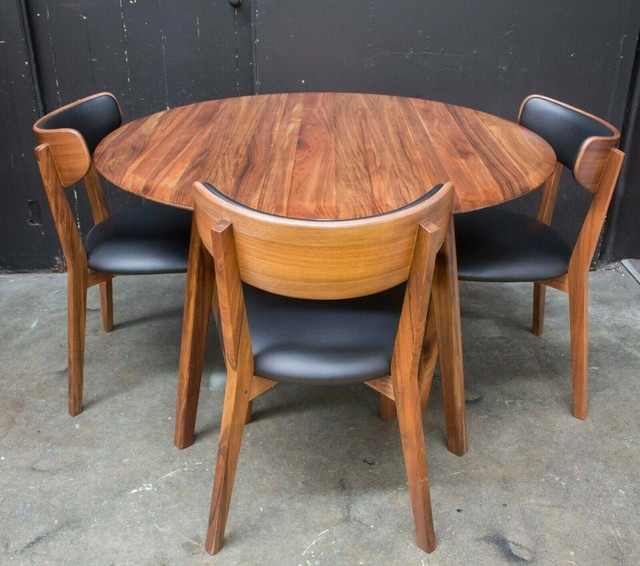 Retro Round Dining Tables Solid Tasmanian Blackwood Timber Dining