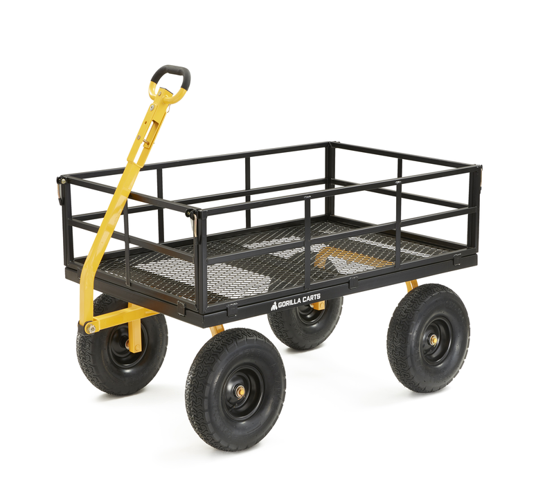 Garden Yard Cart Outdoor 1400-lb Capacity Steel Heavy Duty Tractor Tow Behind