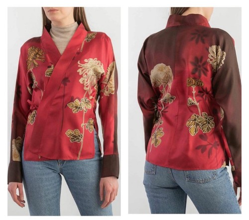 未使用品✨ GUCCI ミケーレ期 2020 ハワイアンプリント シルクシャツ GUCCI Tom Ford Era Floral Printed Kimono Tunic Tie-Waist Top