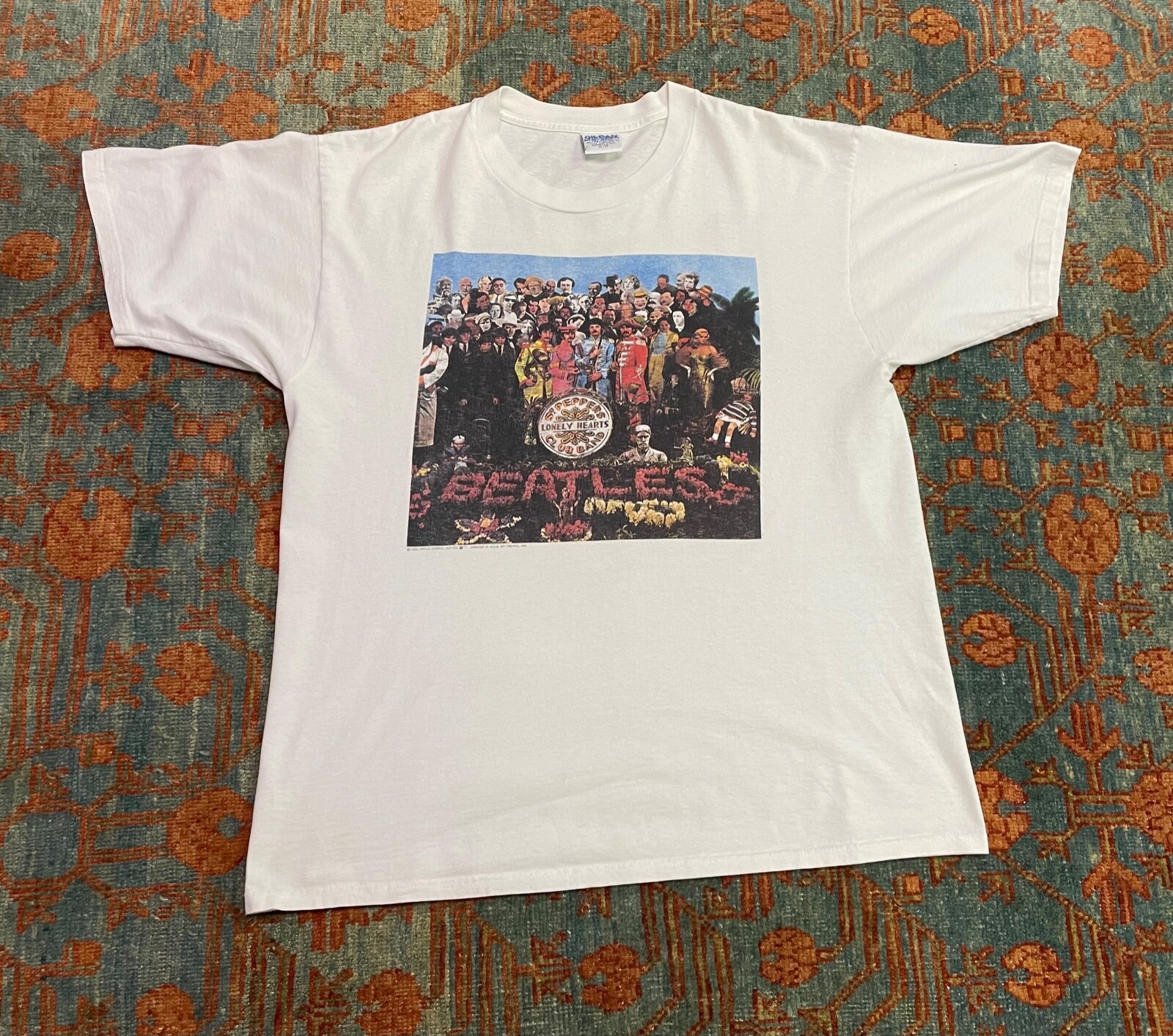 90sヴィンテージ BEATLES Sgt Peppers バンドTシャツ L Vintage Beatles Sgt Peppers Single Stitch All Over Print Tee