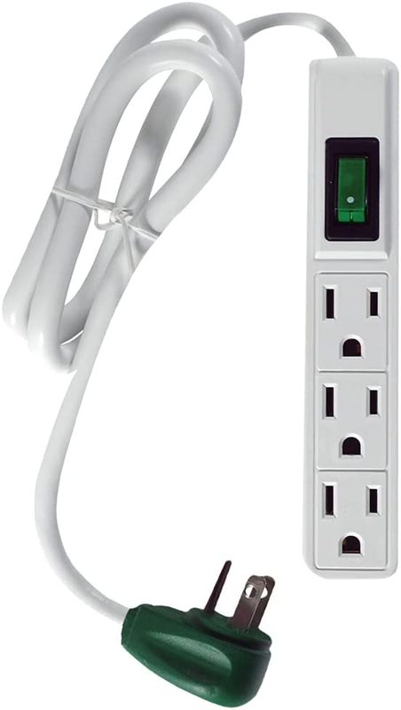 3 Outlet Outdoor Extension Cord Heavy Duty Power Strip Right Angle Electrical
