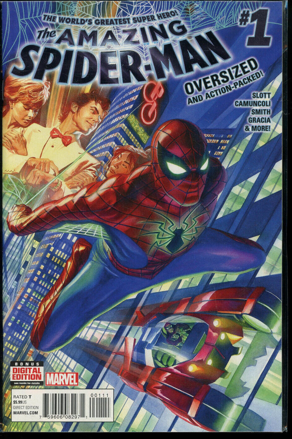 AMAZING SPIDER-MAN #1 Marvel 2016 Oversized & Action Packed