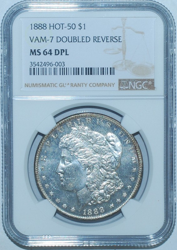 1888 NGC MS64DMPL VAM-7 Deep Mirror Prooflike Doubled Die Reverse