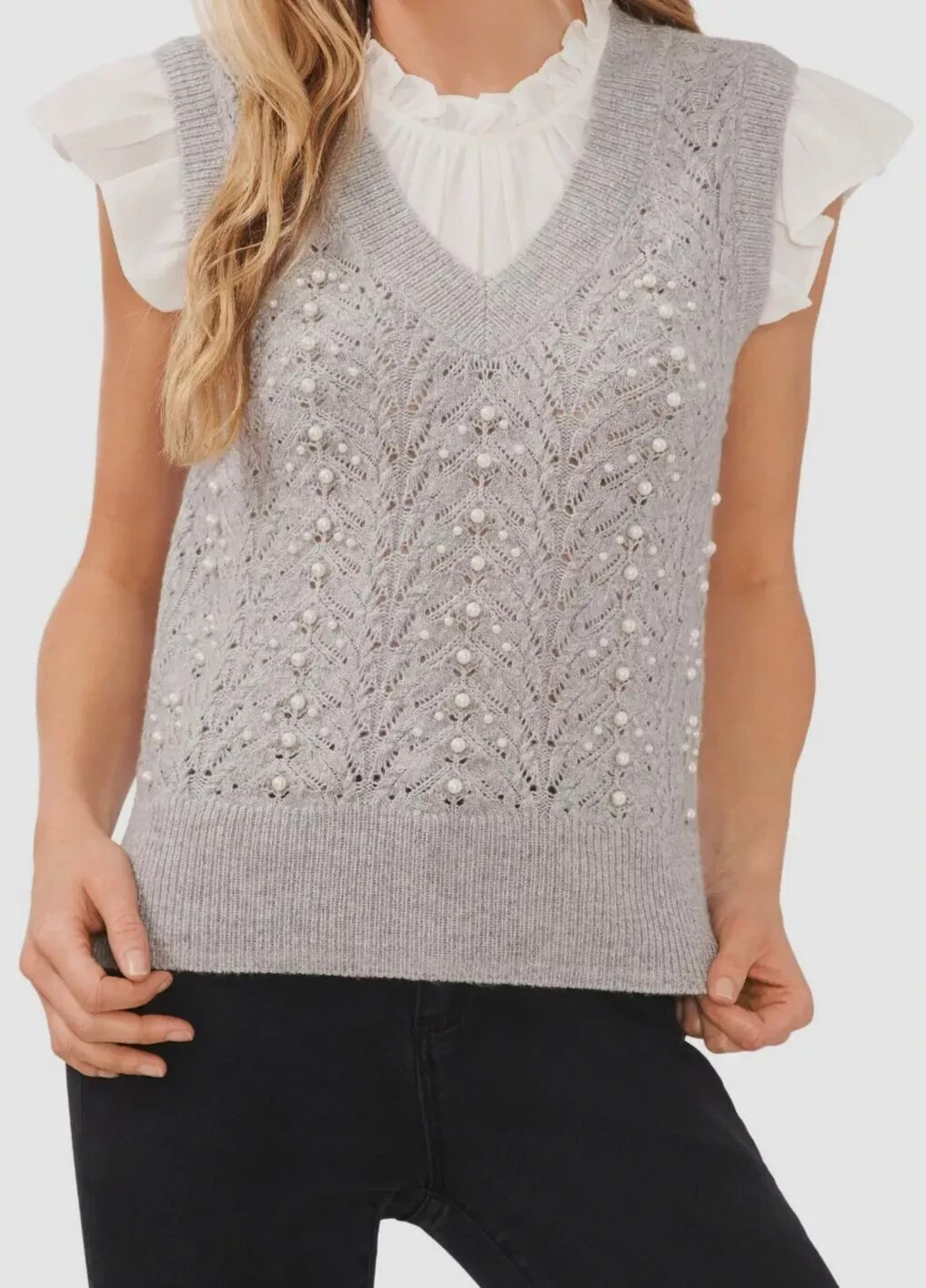 プラージュ PAN silk pearl knit vest silk pearl knit vest